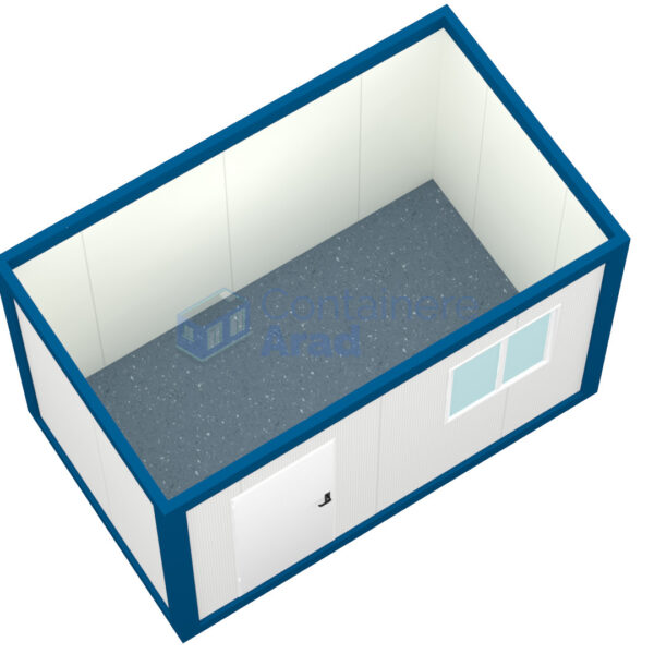 container birou arad 4metri 1geam albastru1