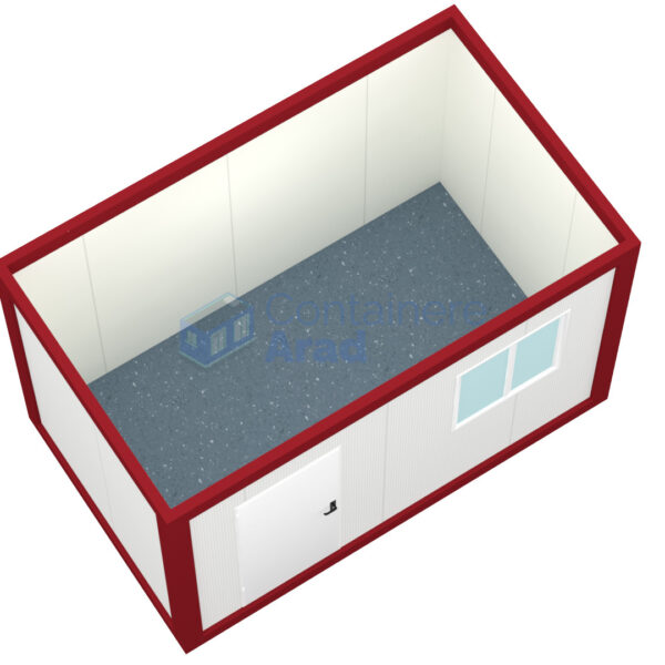 container birou arad 4metri 1geam rosu1