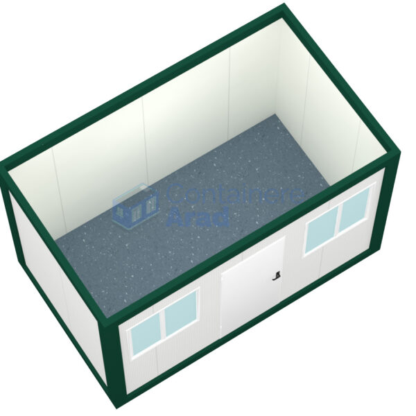 container birou arad 4metri 2geamuri verde2