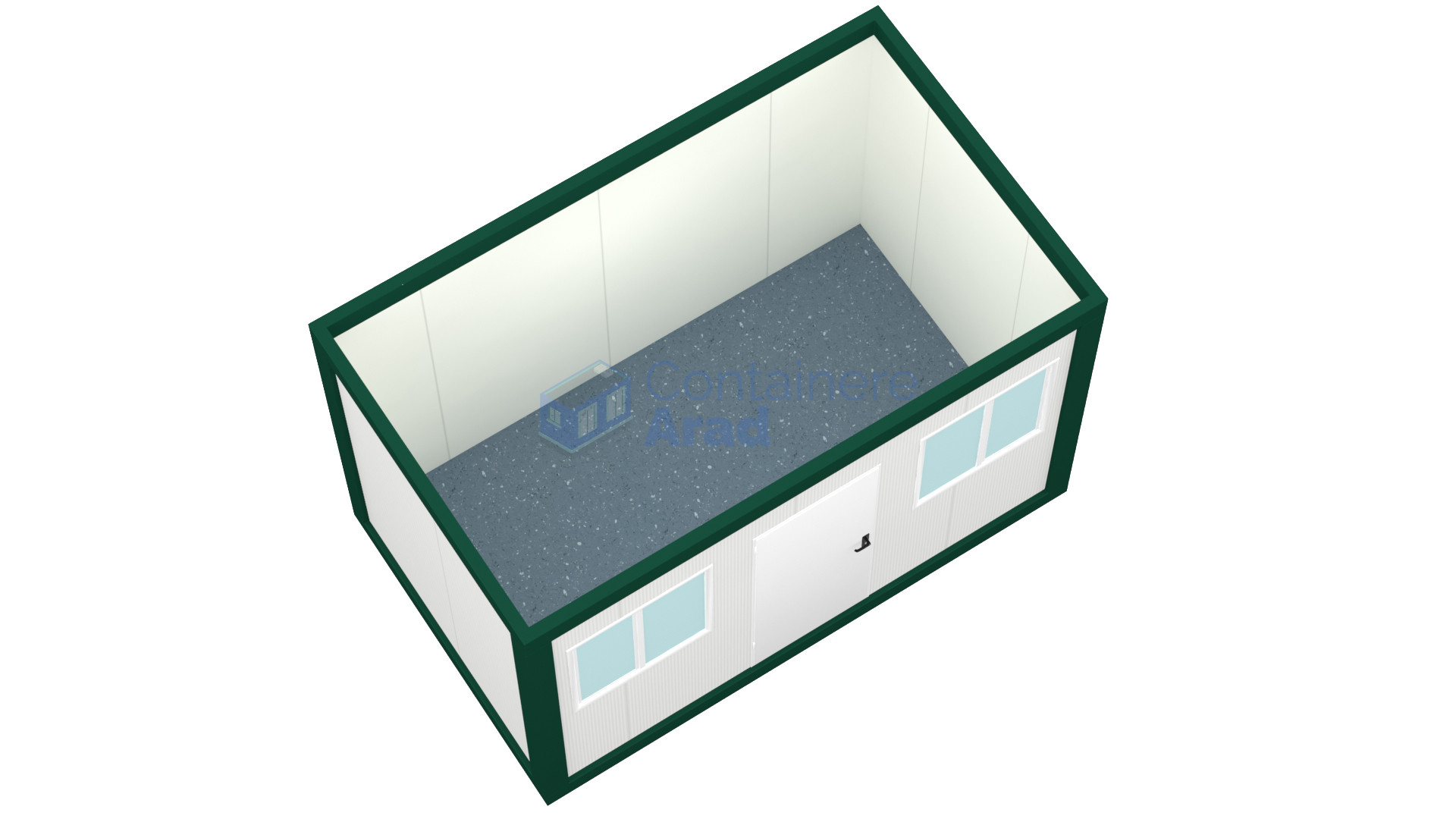 container birou arad 4metri 2geamuri verde2