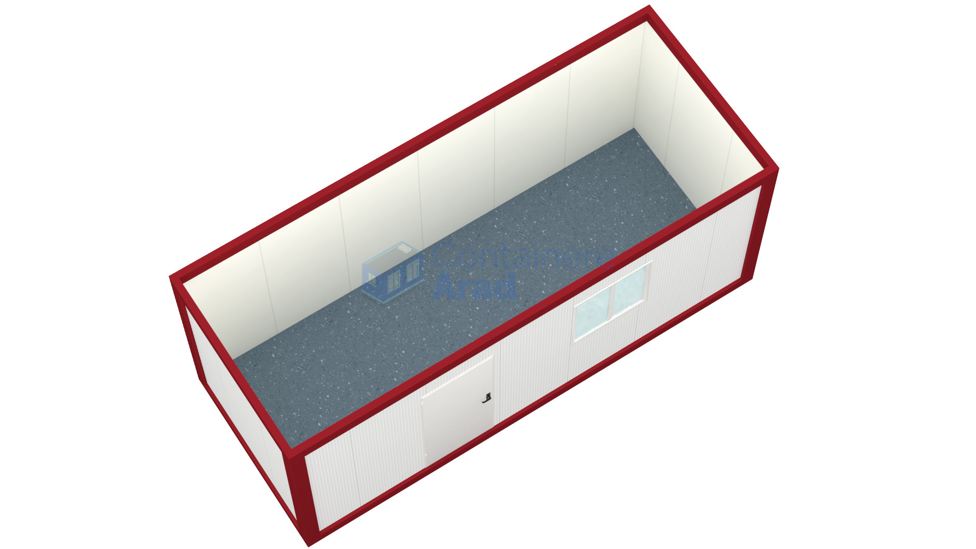 container birou arad 6metri 1geam rosu2