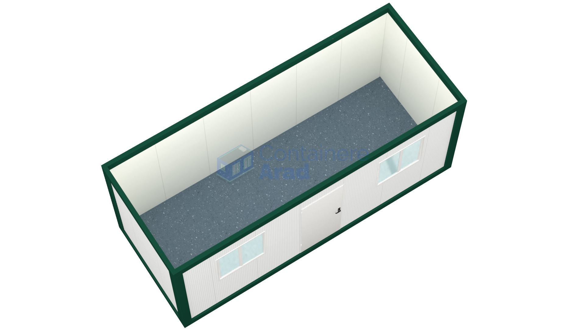 container birou arad 6metri 2geamuri verde2