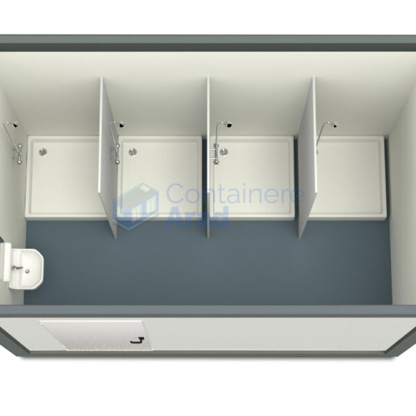 container sanitar arad 4metri 4dusuri gri