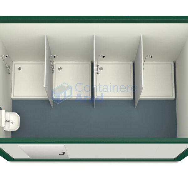 container sanitar arad 4metri 4dusuri verde