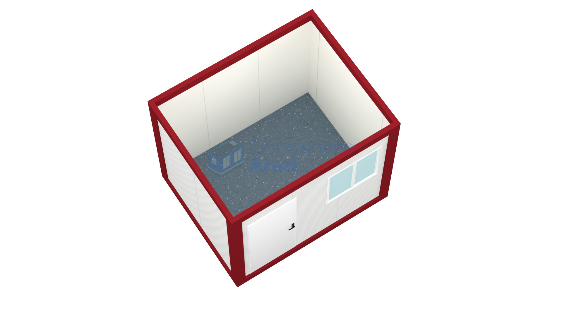 container santier arad 3metri rosu2