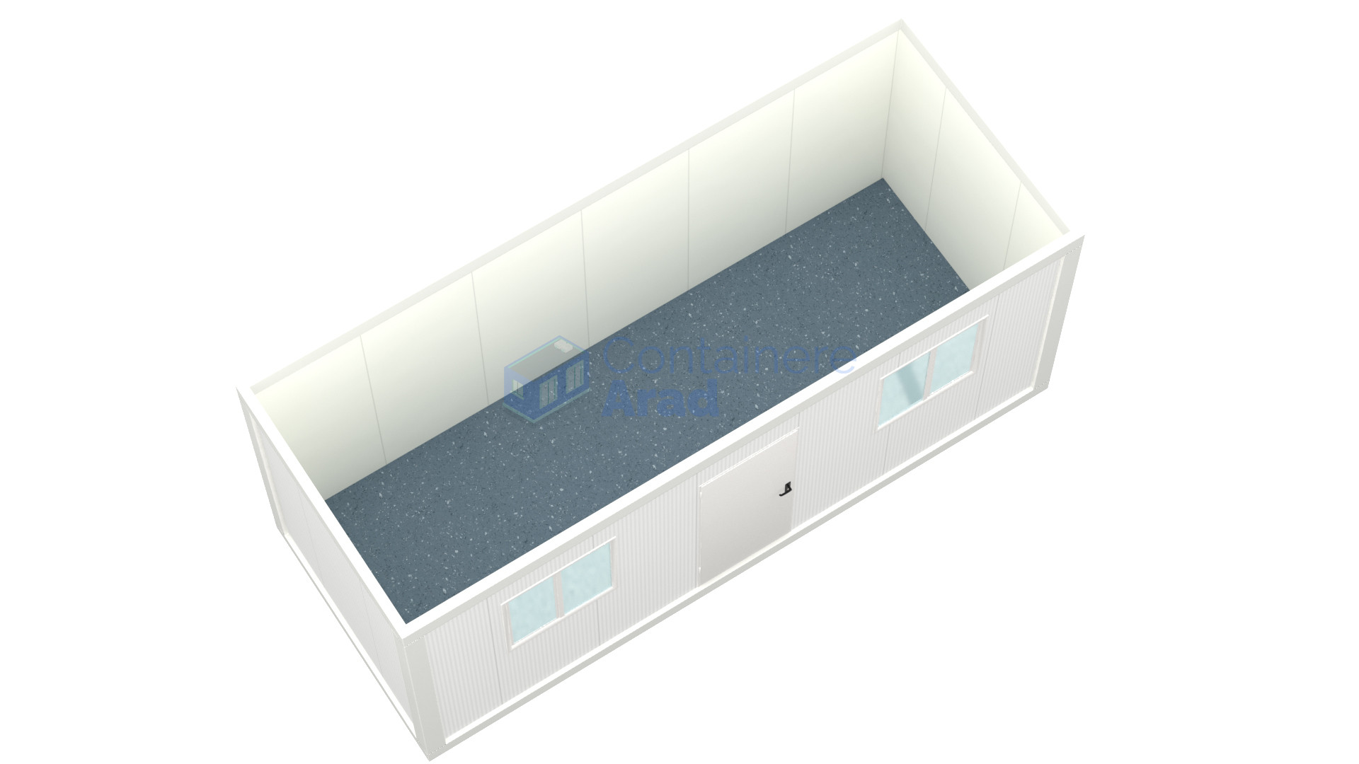 container santier arad 6metri 2geamuri alb2