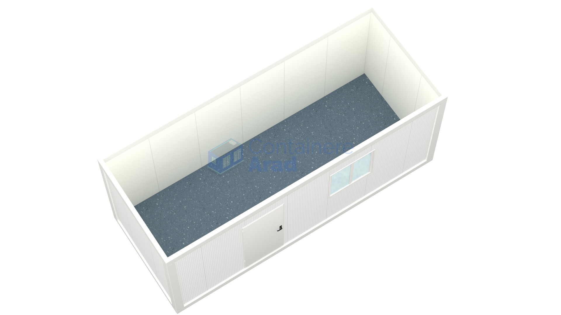 container santier arad 6metri 1geam alb2